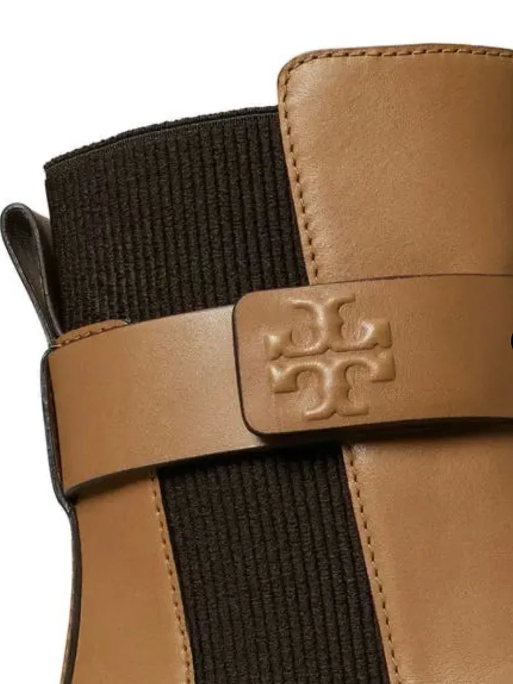Tory Burch Cognac Leather Ankle Booties with Strap Size 10